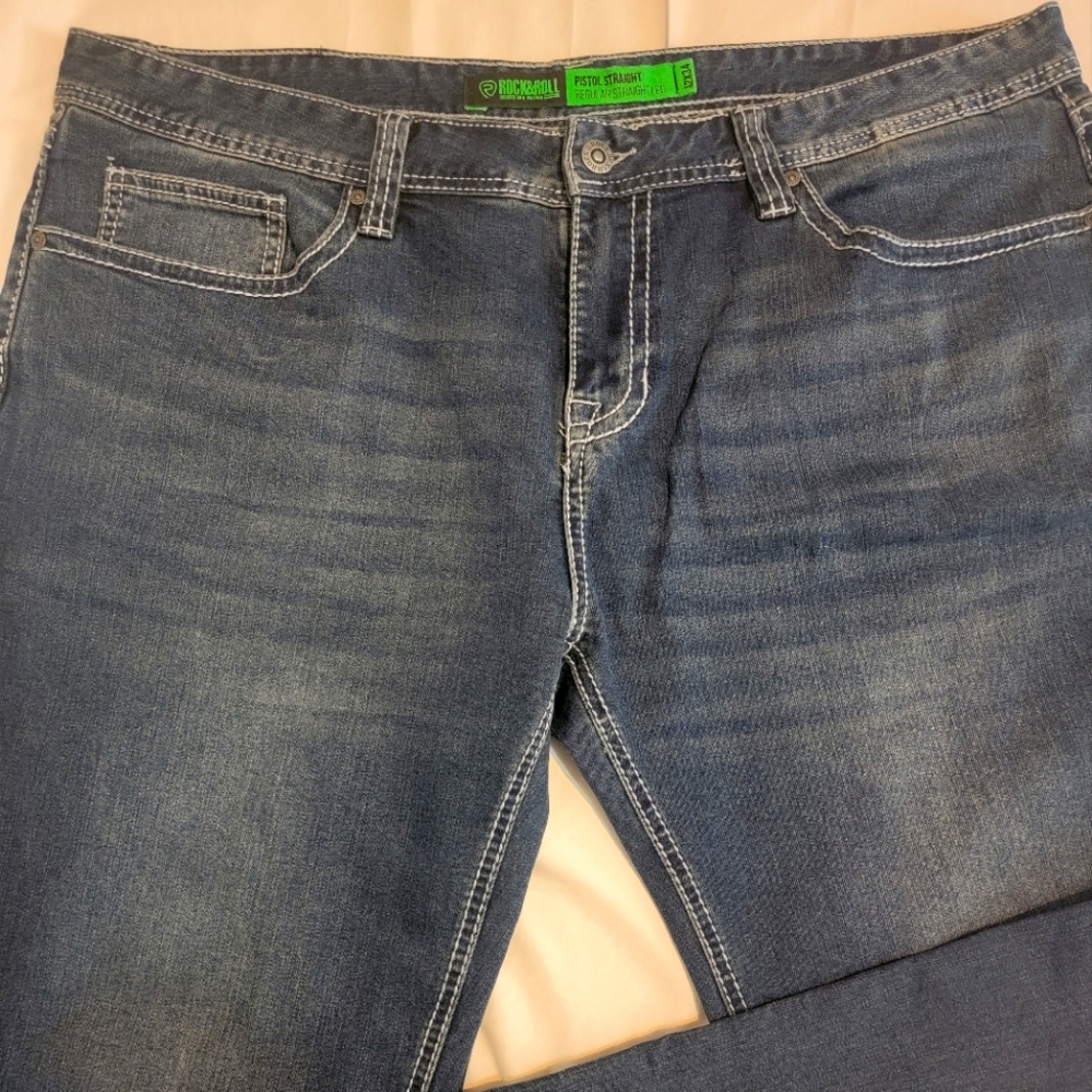 Men's Rock&Roll Regular Straight Leg Jeans